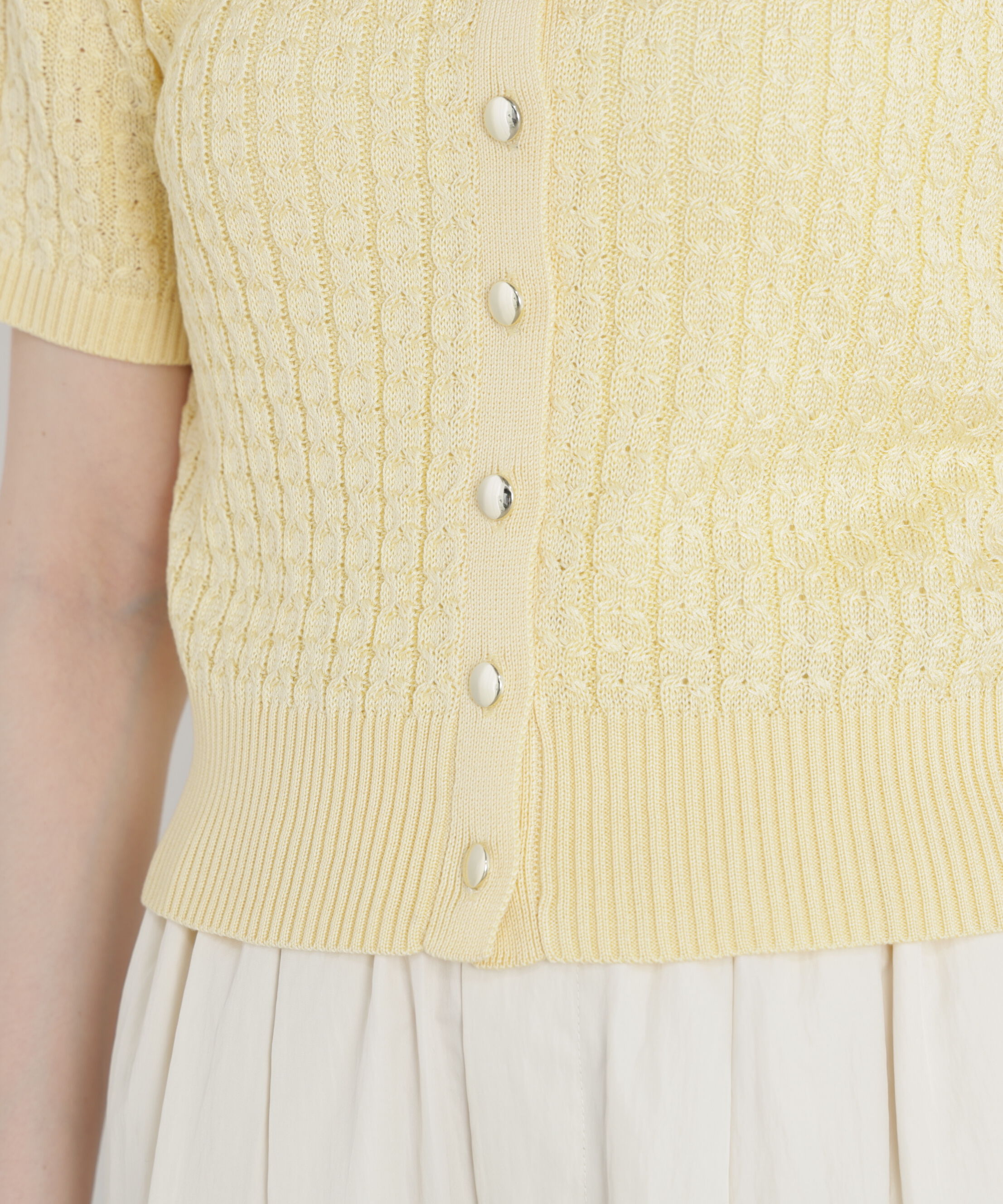 PROPORTION BODY DRESSING「〈a/mie〉シルク混サマーケーブルニット」|ニット・セーター|