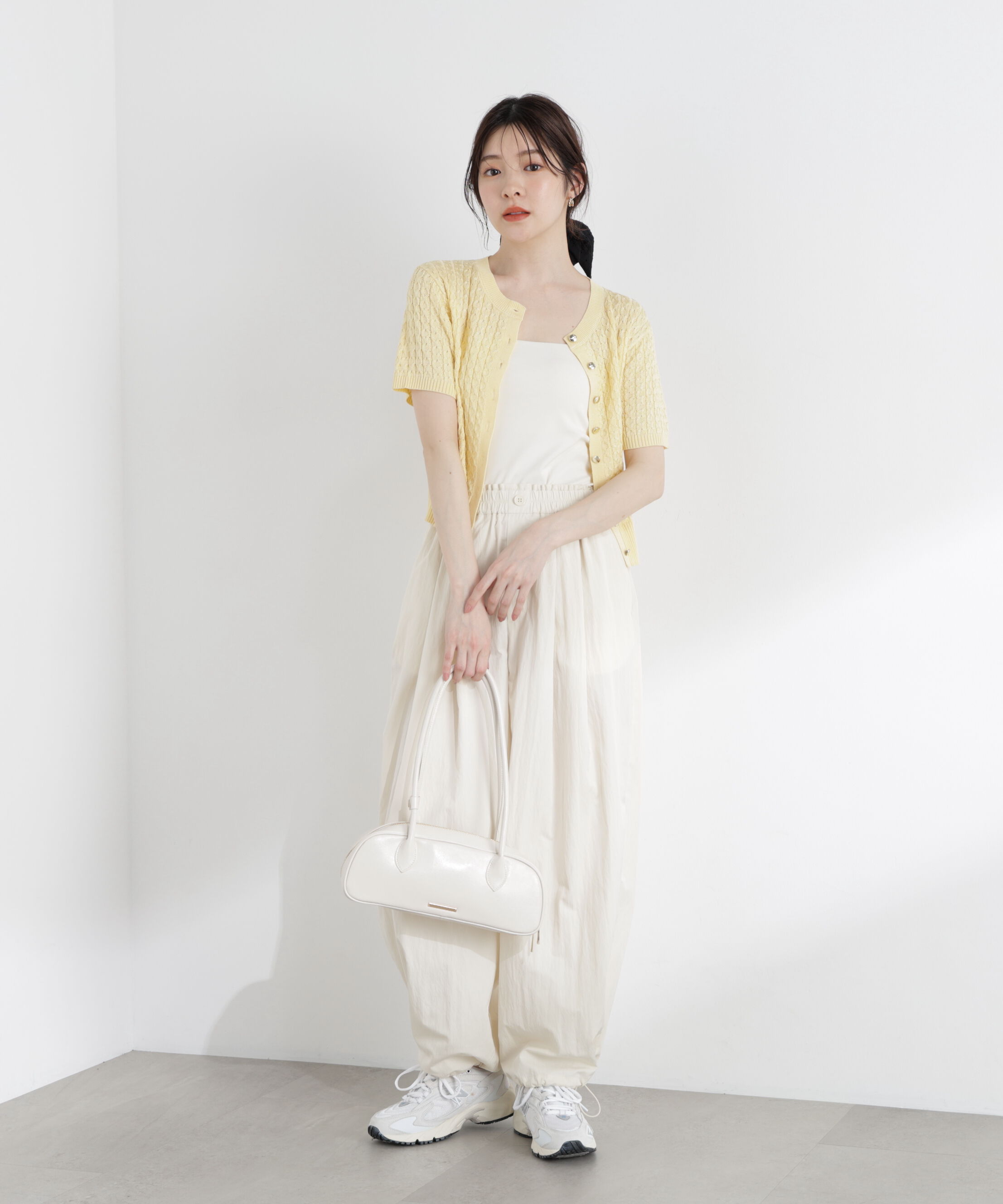 PROPORTION BODY DRESSING「〈a/mie〉シルク混サマーケーブルニット」|ニット・セーター|