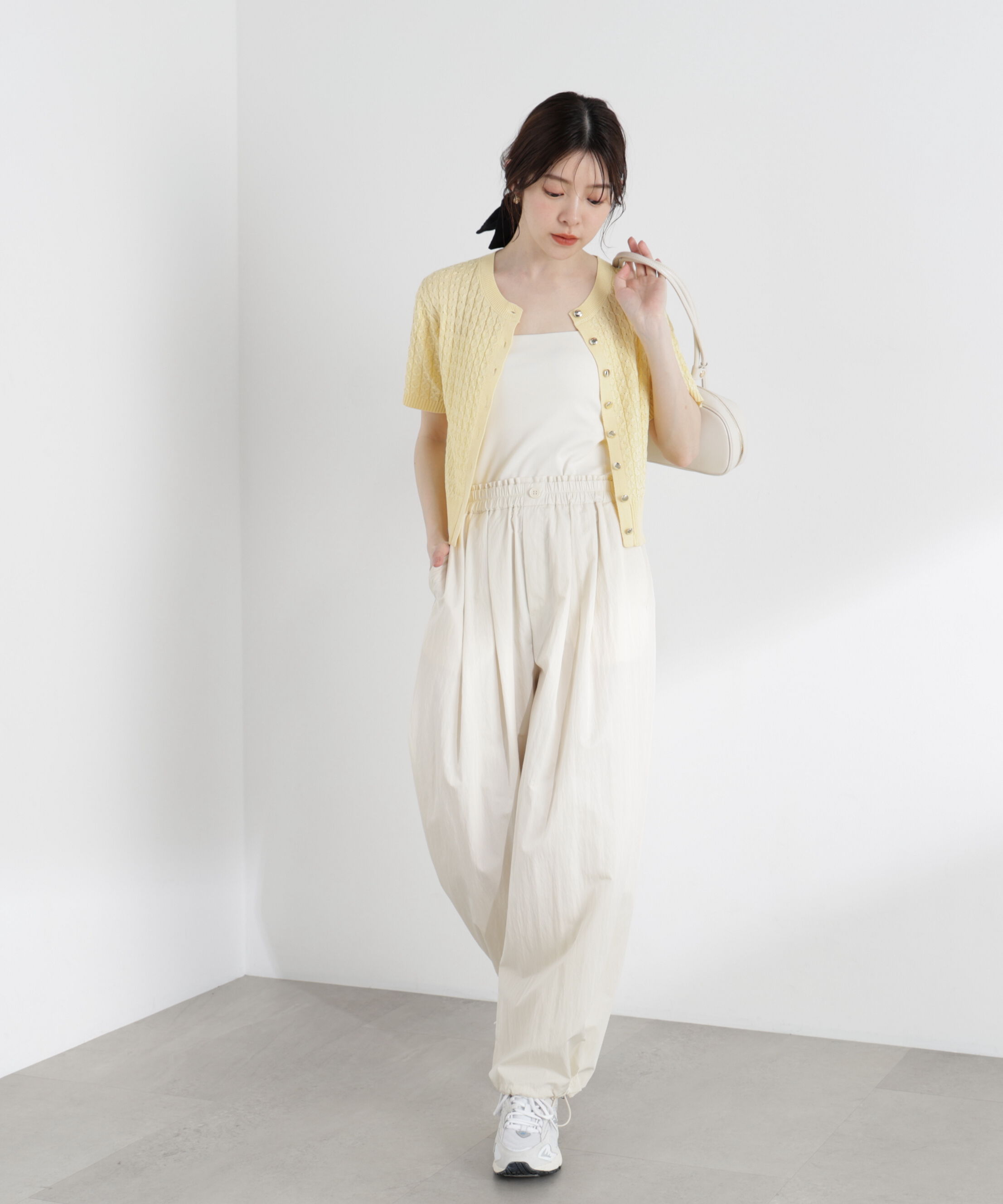PROPORTION BODY DRESSING「〈a/mie〉シルク混サマーケーブルニット」|ニット・セーター|