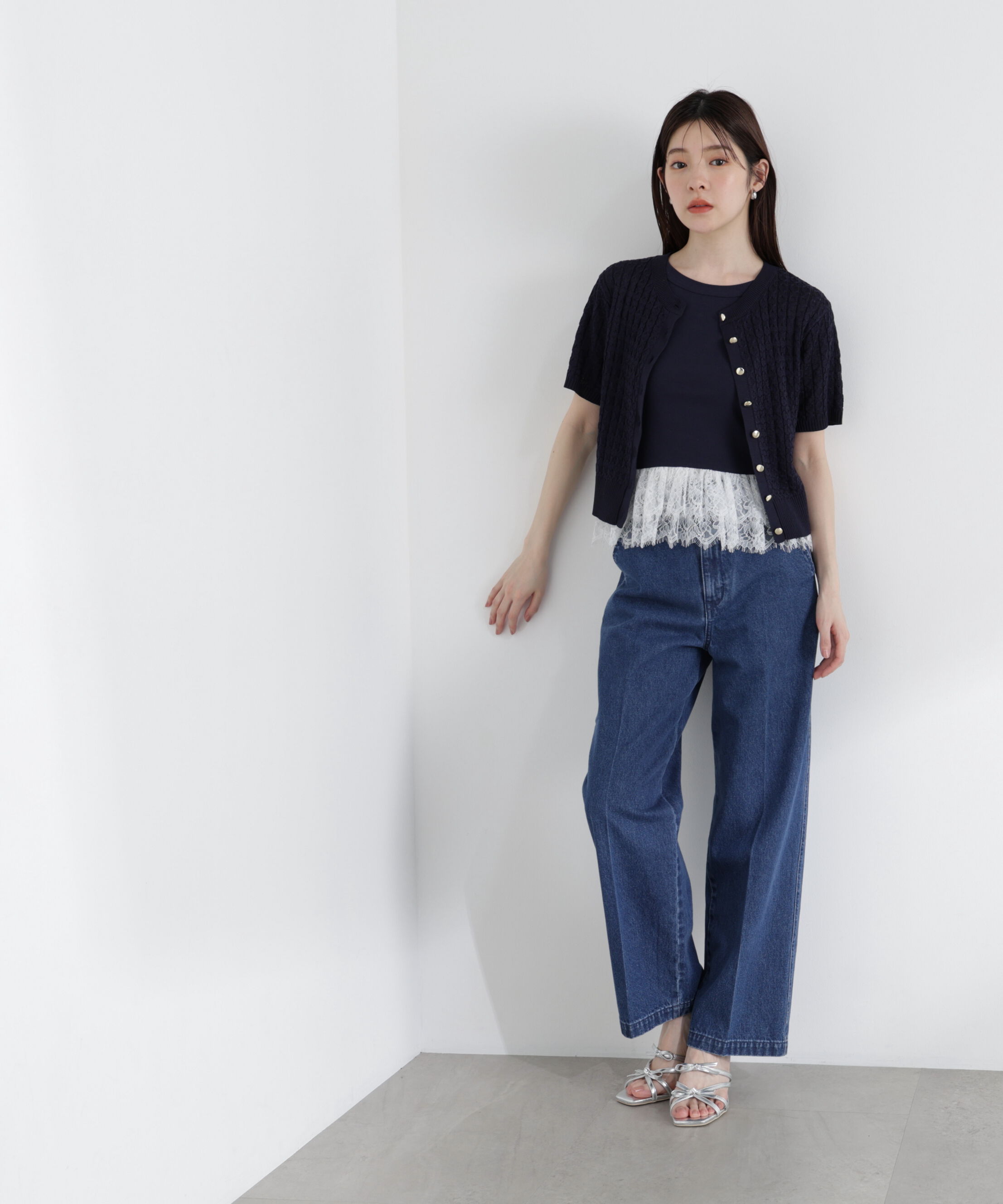 PROPORTION BODY DRESSING「〈a/mie〉シルク混サマーケーブルニット」|ニット・セーター|
