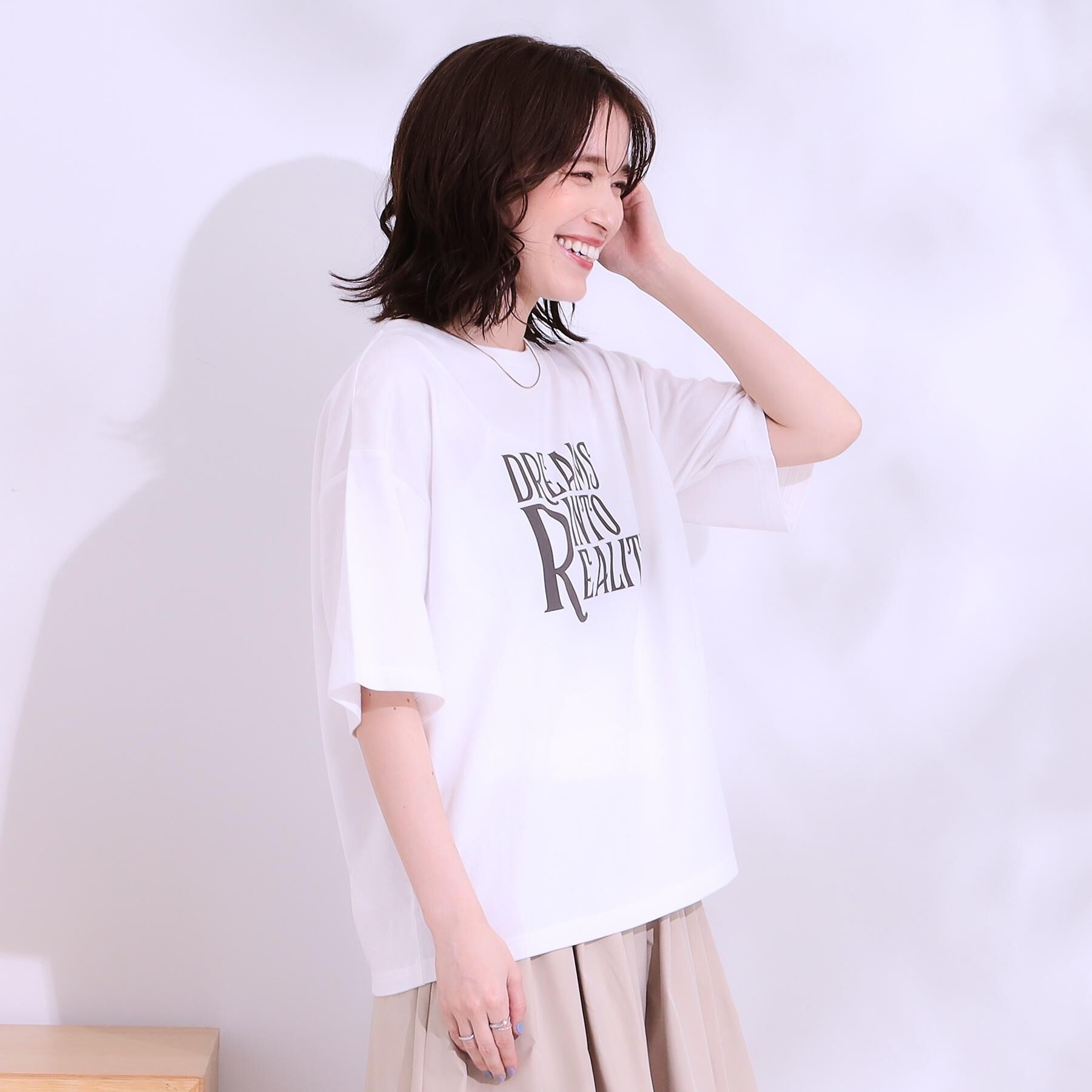 SHOO･LA･RUE「【選べる4柄】コットンプリントロゴTシャツ」|Tシャツ・カットソー|