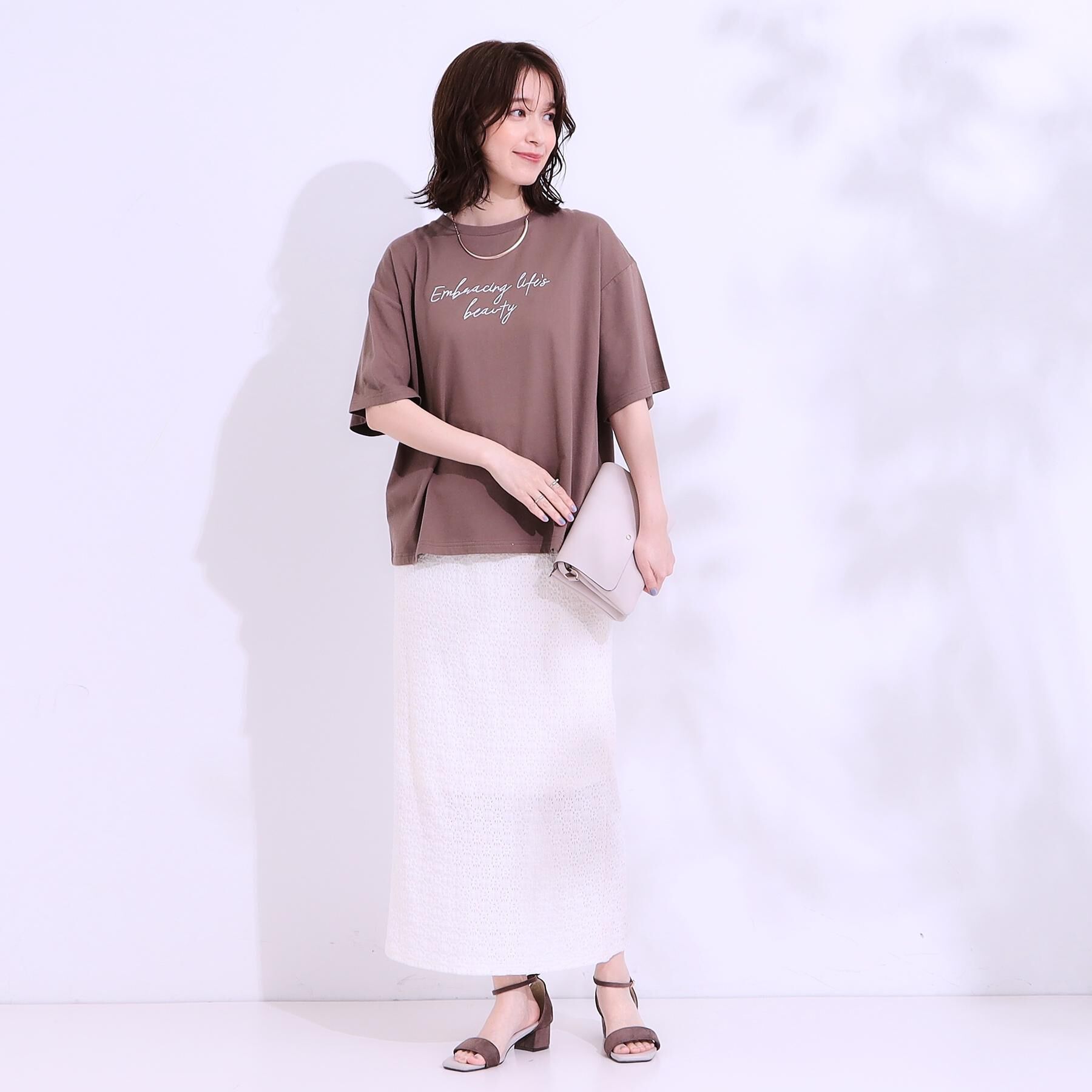 SHOO･LA･RUE「【選べる4柄】コットンプリントロゴTシャツ」|Tシャツ・カットソー|
