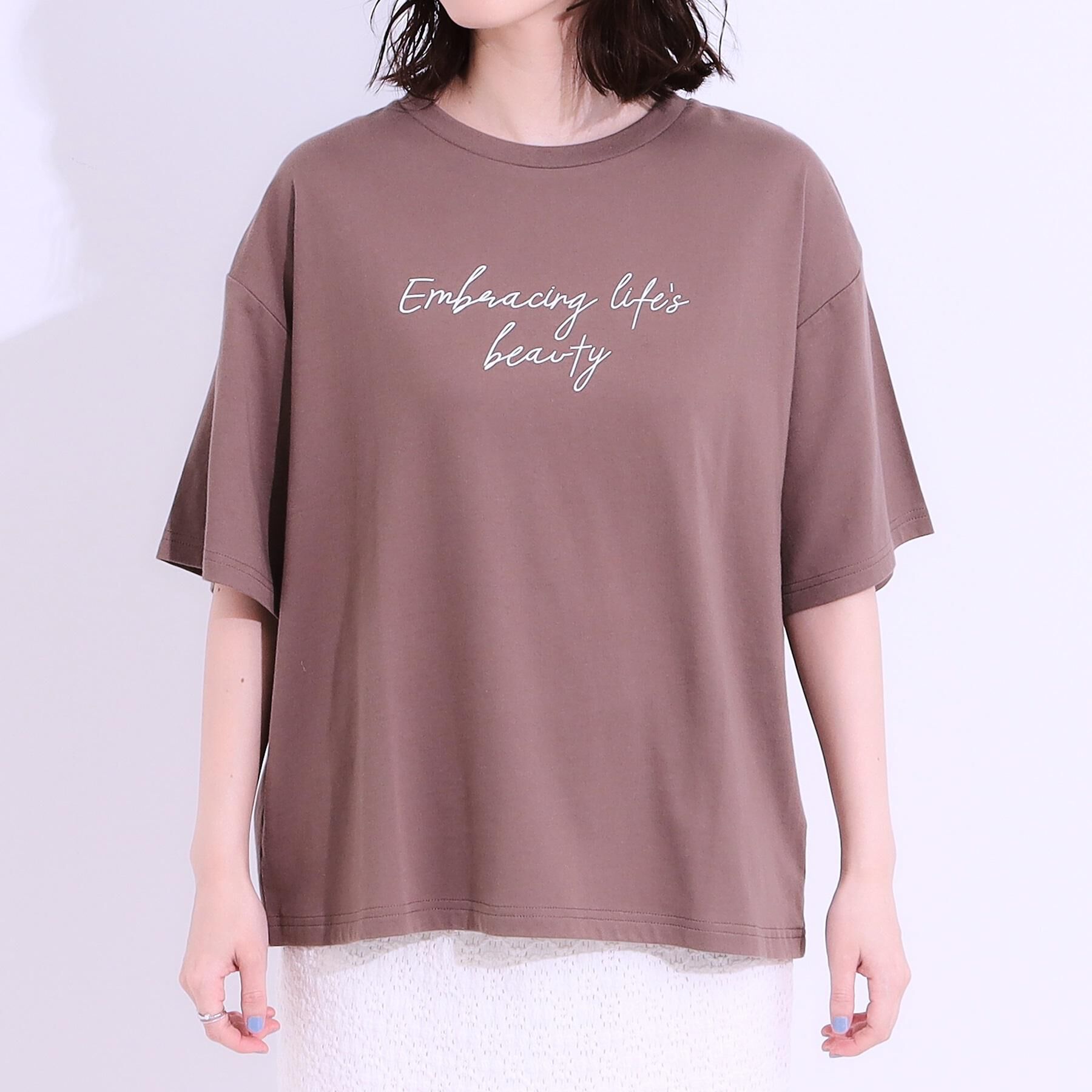 SHOO･LA･RUE「【選べる4柄】コットンプリントロゴTシャツ」|Tシャツ・カットソー|