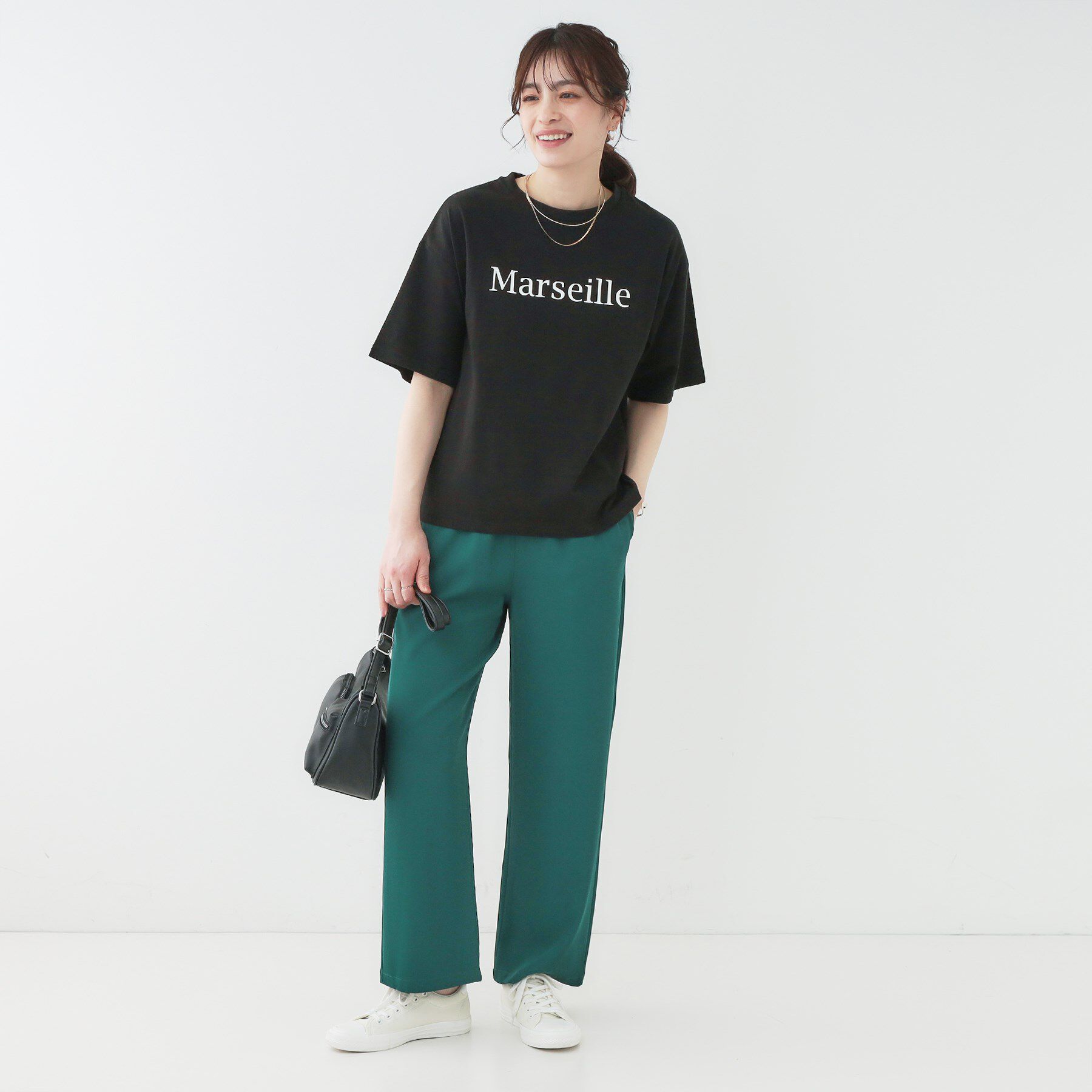 SHOO･LA･RUE「【選べる4柄】コットンプリントロゴTシャツ」|Tシャツ・カットソー|
