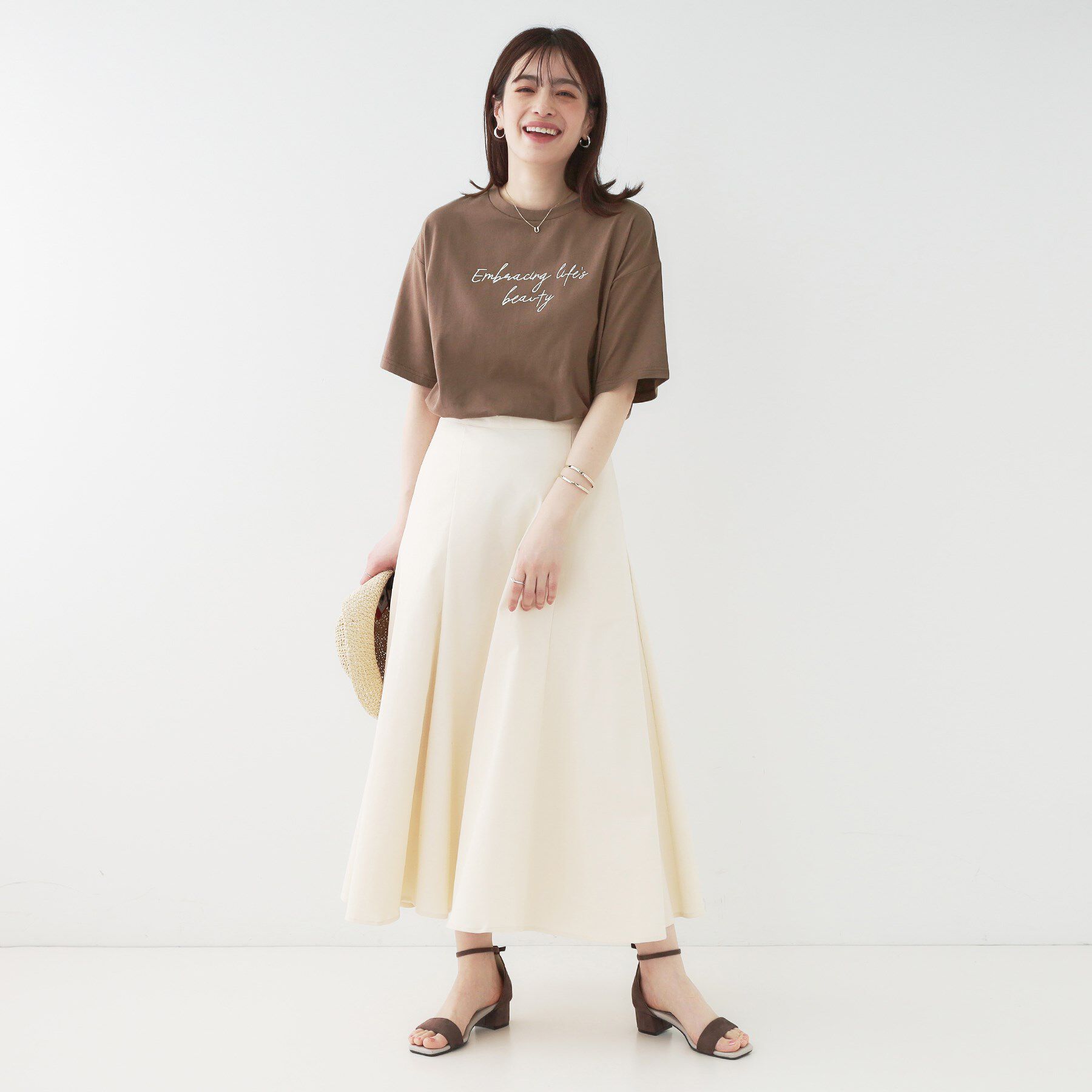 SHOO･LA･RUE「【選べる4柄】コットンプリントロゴTシャツ」|Tシャツ・カットソー|