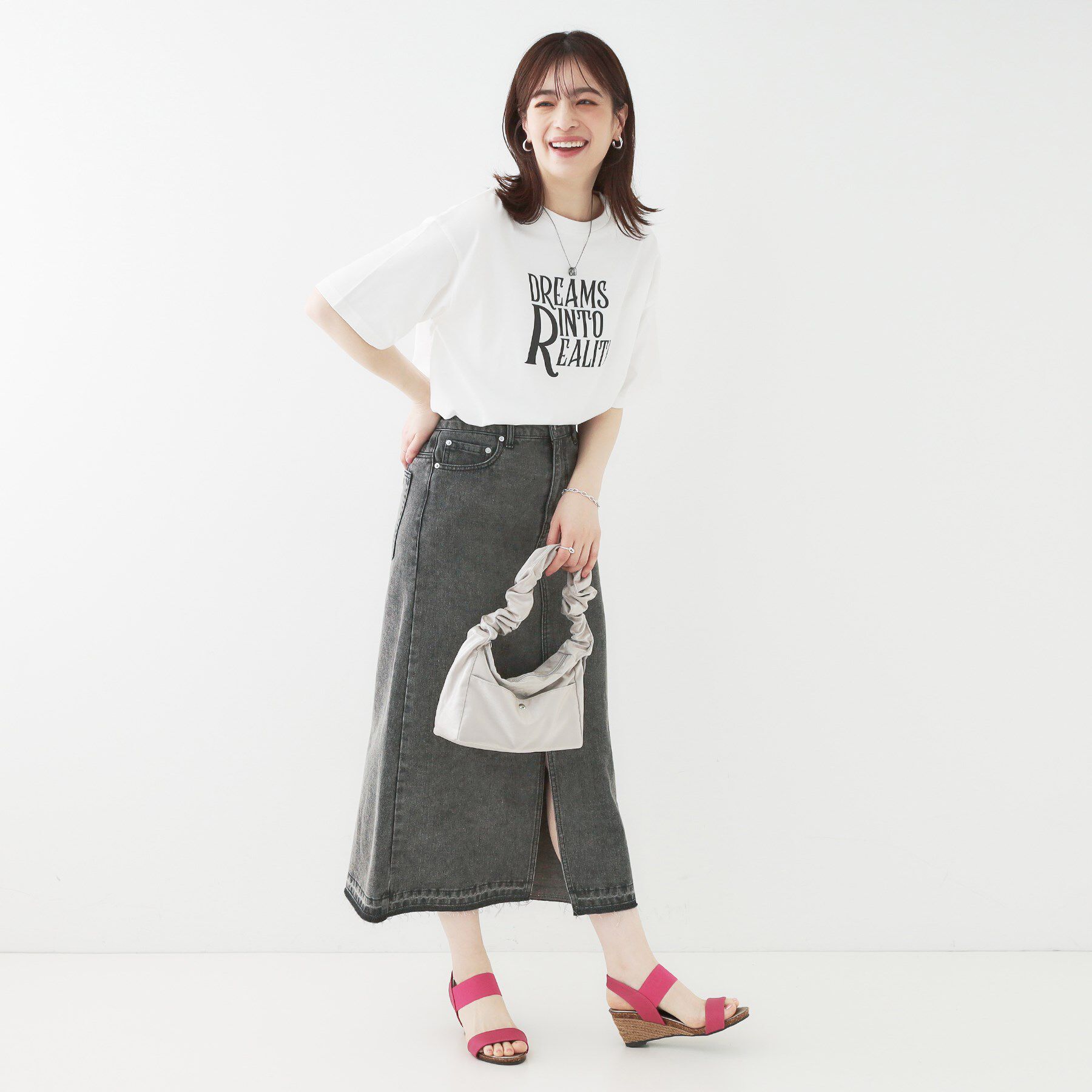 SHOO･LA･RUE「【選べる4柄】コットンプリントロゴTシャツ」|Tシャツ・カットソー|