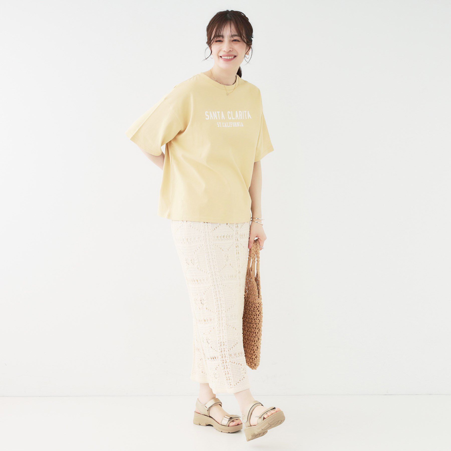 SHOO･LA･RUE「【選べる4柄】コットンプリントロゴTシャツ」|Tシャツ・カットソー|