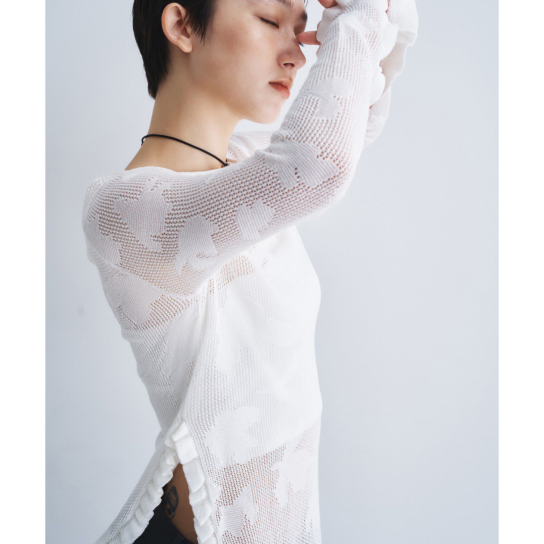 CODE A「flower mesh pullover」|ニット・セーター|