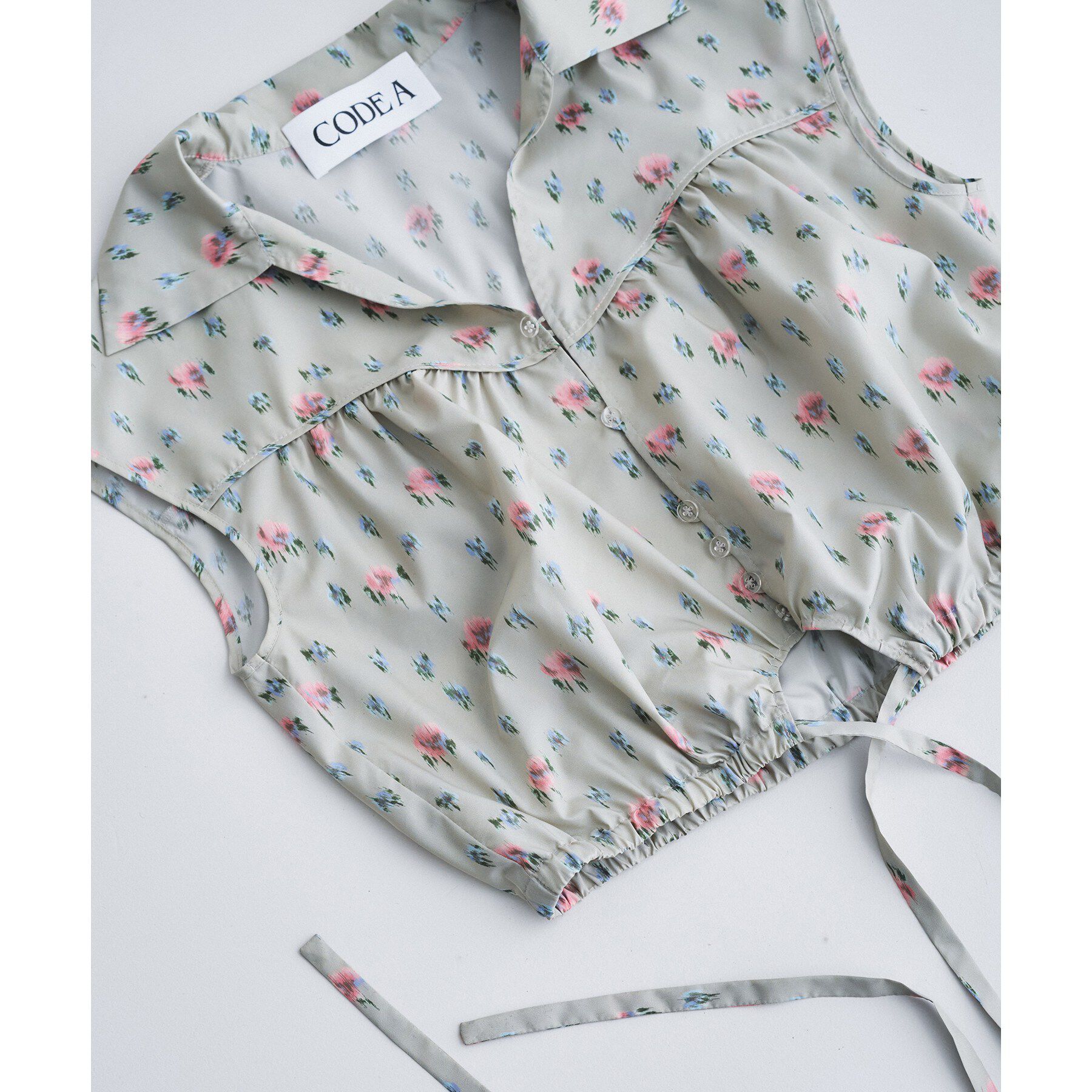 CODE A「flower Vneck pullover」|シャツ・ブラウス|