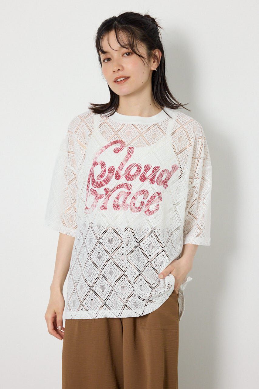RODEO CROWNS「アソートレースTシャツ」|Tシャツ・カットソー|O/WHT1