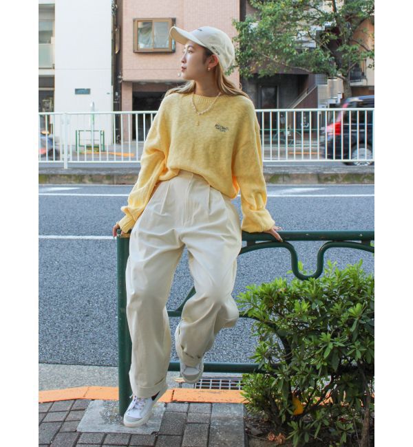 Ungrid「【WEB限定】エンブロイダリーコットン混スラブニット」|ニット・セーター|