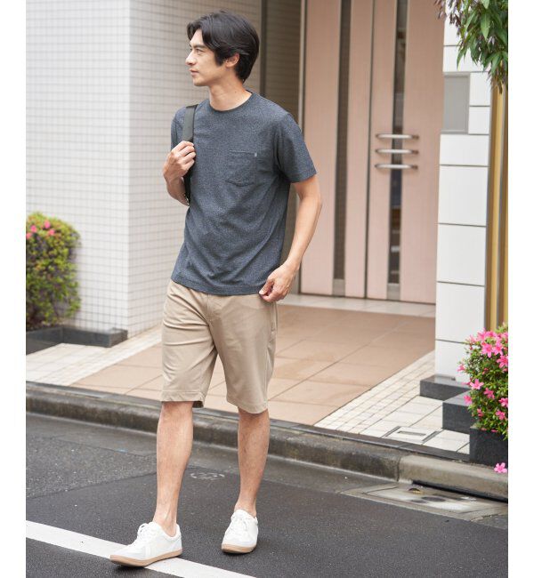 ikka「冷感DRYメランジ梨地Tシャツ」|Tシャツ・カットソー|