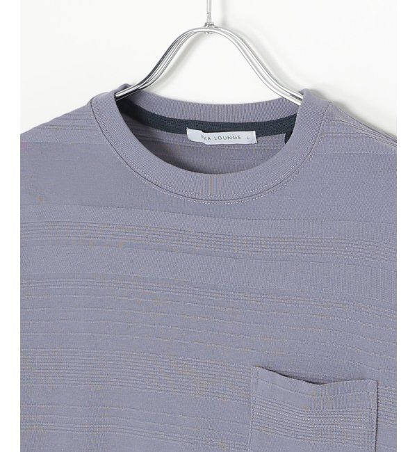 IKKA LOUNGE「冷感リップルボーダーT」|Tシャツ・カットソー|
