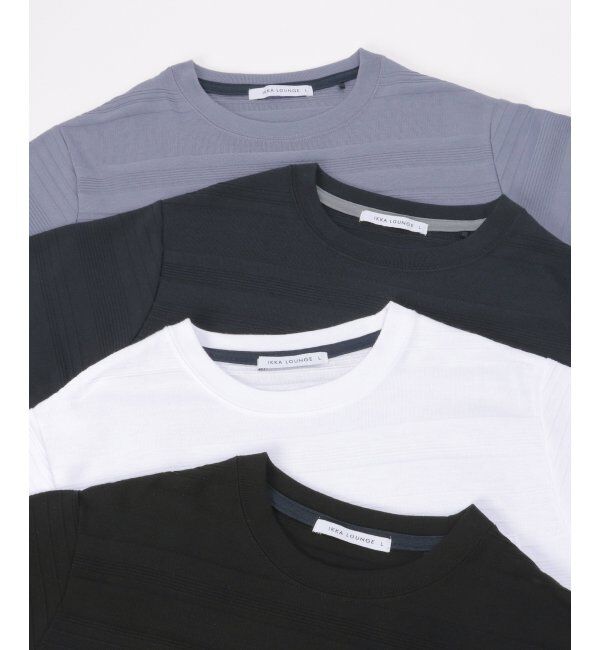 IKKA LOUNGE「冷感リップルボーダーT」|Tシャツ・カットソー|