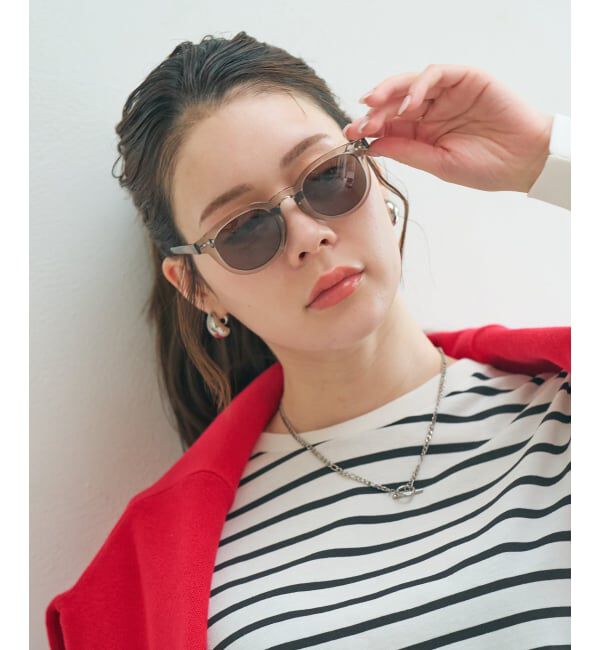  「【WEB限定】SUNCUTGlasses/UV100%CUT ウェリントン型サングラス | カラーレンズ 太縁 紫外線対策 UVカット」|サングラス|
