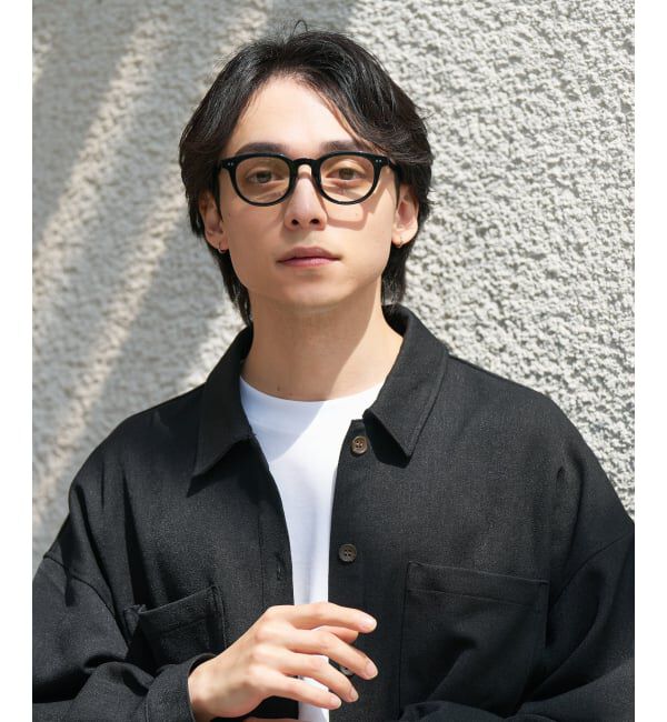  「【WEB限定】SUNCUTGlasses/UV100%CUT ウェリントン型サングラス | カラーレンズ 太縁 紫外線対策 UVカット」|サングラス|黒