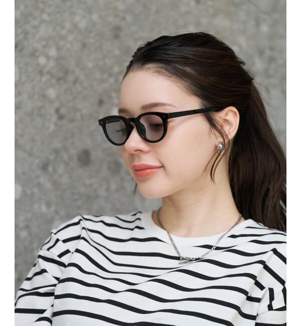  「【WEB限定】SUNCUTGlasses/UV100%CUT ウェリントン型サングラス | カラーレンズ 太縁 紫外線対策 UVカット」|サングラス|