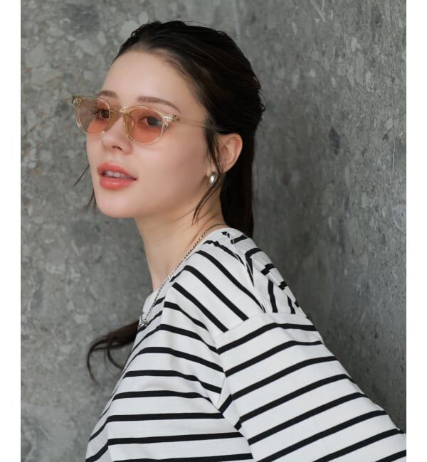  「【WEB限定】SUNCUTGlasses/UV100%CUT ウェリントン型サングラス | カラーレンズ 太縁 紫外線対策 UVカット」|サングラス|