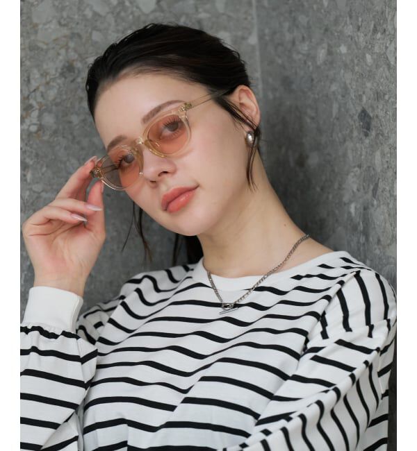  「【WEB限定】SUNCUTGlasses/UV100%CUT ウェリントン型サングラス | カラーレンズ 太縁 紫外線対策 UVカット」|サングラス|
