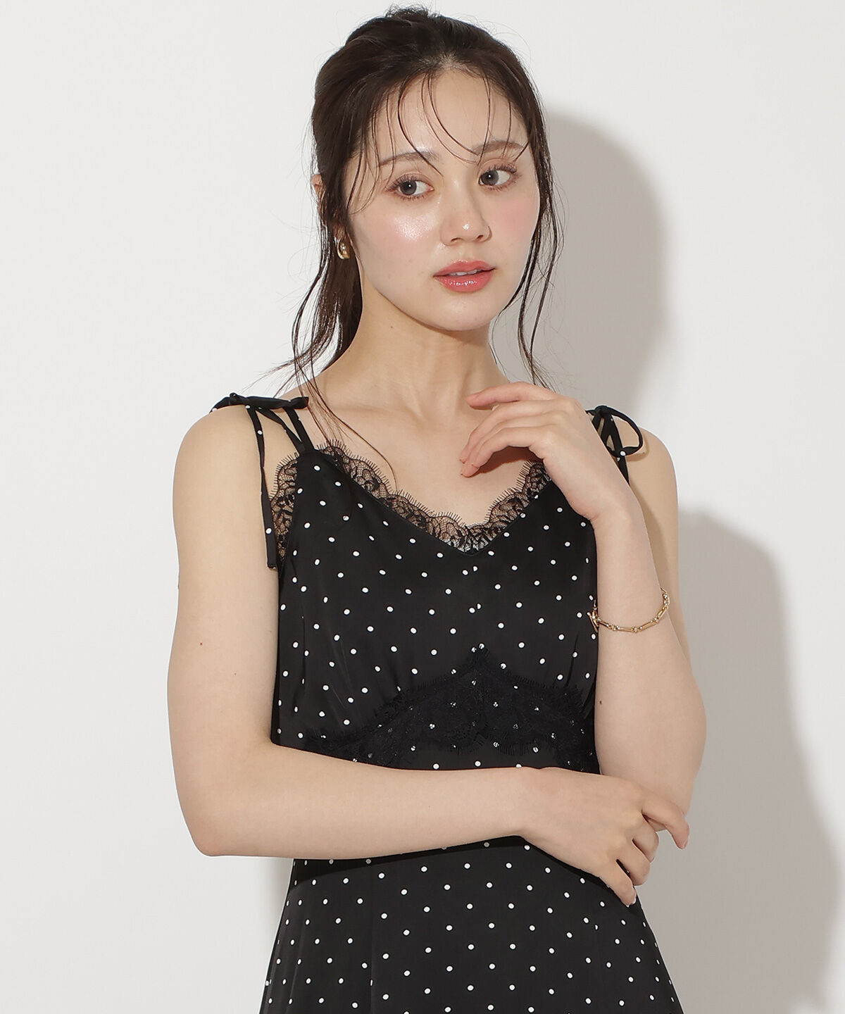 WILLSELECTION「レーストリムキャミワンピース」|ワンピース|