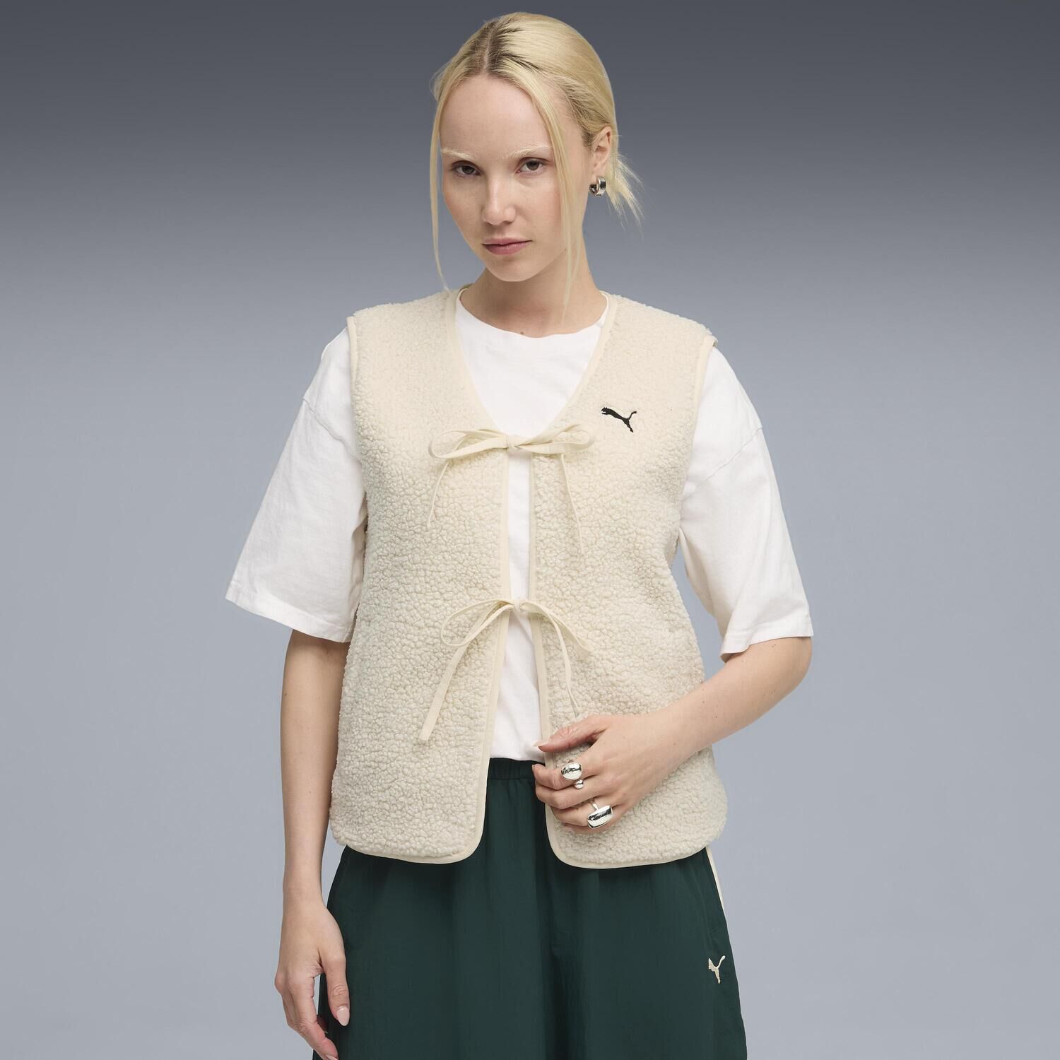 PUMA「【PUMA ｳｪｱ】W W.ESS POLAR FLEECE GILE」|ポロシャツ|