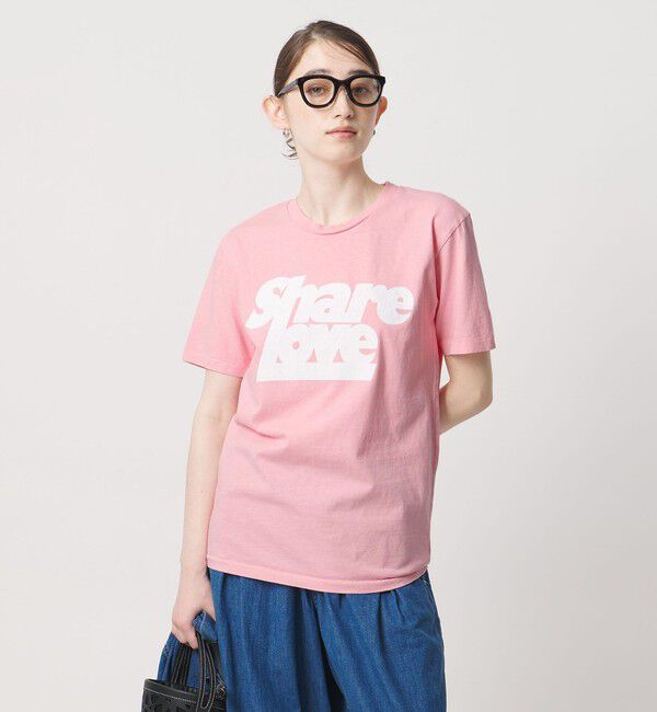 UNITED ARROWS「【別注】＜MIXTA＞SHARE LOVE Tシャツ」|Tシャツ・カットソー|PINK