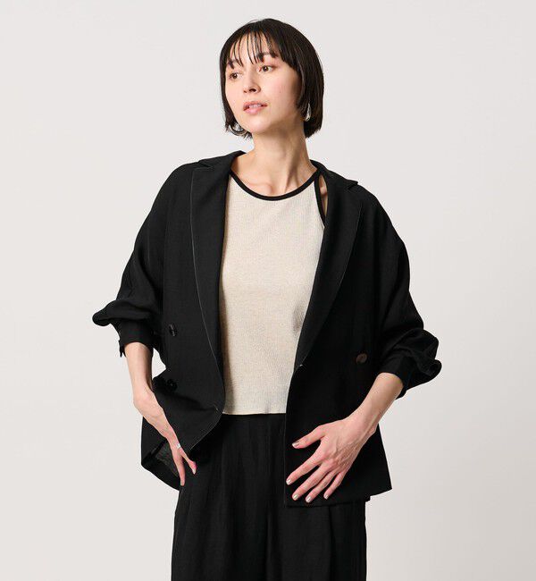 UNITED ARROWS「パイピング ドルマン ブラウス ジャケット ‐ウォッシャブル‐」|テーラードジャケット|