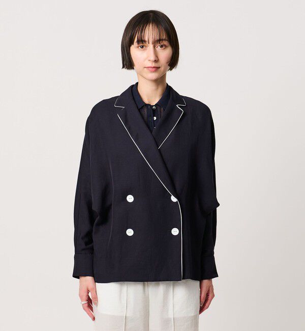 UNITED ARROWS「パイピング ドルマン ブラウス ジャケット ‐ウォッシャブル‐」|テーラードジャケット|