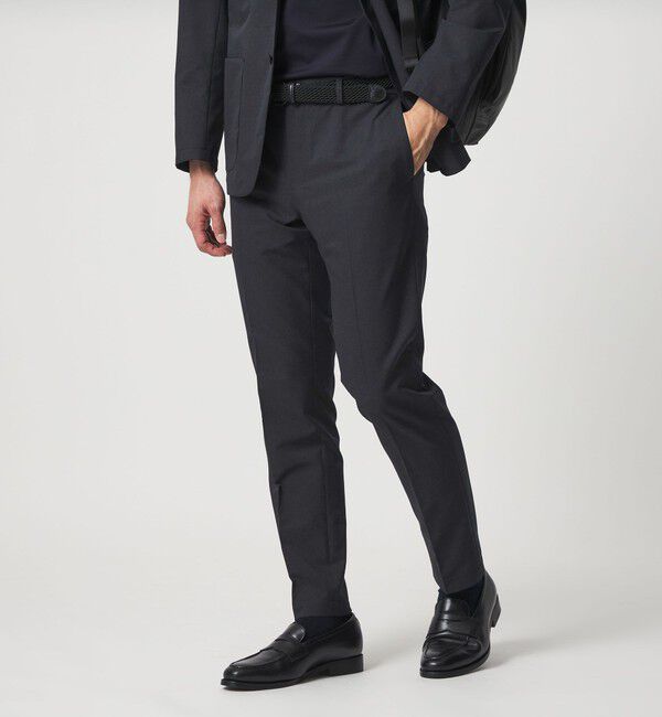 UNITED ARROWS「COOL DOTS プリント ノープリーツ テーパード パンツ UA COZY ウォッシャブル 2WAYストレッチ」|スラックス|