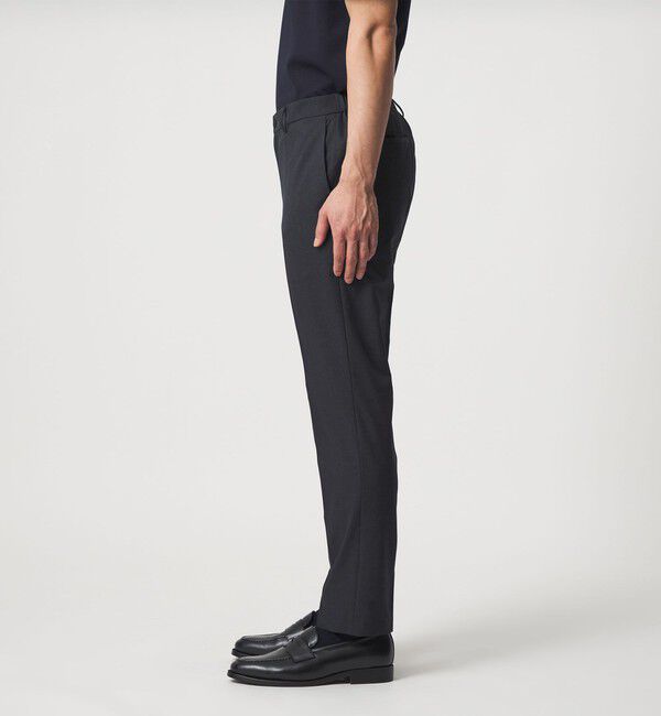 UNITED ARROWS「COOL DOTS プリント ノープリーツ テーパード パンツ UA COZY ウォッシャブル 2WAYストレッチ」|スラックス|