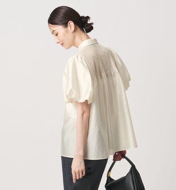UNITED ARROWS「ドットエンボス ピンタック ブラウス ‐ウォッシャブル‐」|シャツ・ブラウス|