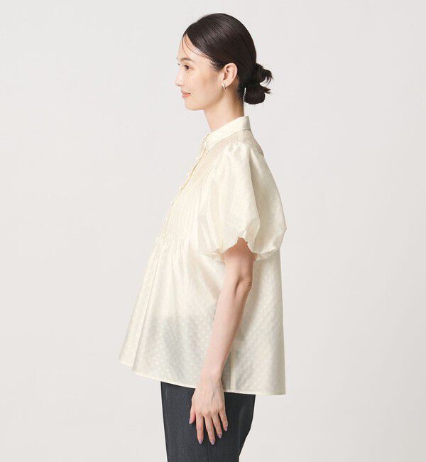 UNITED ARROWS「ドットエンボス ピンタック ブラウス ‐ウォッシャブル‐」|シャツ・ブラウス|