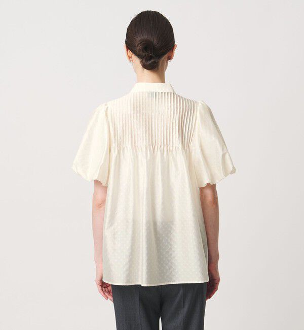 UNITED ARROWS「ドットエンボス ピンタック ブラウス ‐ウォッシャブル‐」|シャツ・ブラウス|