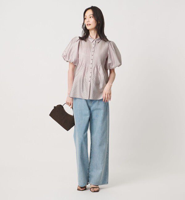 UNITED ARROWS「ドットエンボス ピンタック ブラウス ‐ウォッシャブル‐」|シャツ・ブラウス|