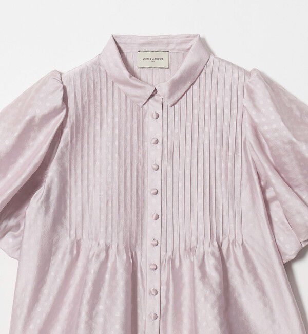 UNITED ARROWS「ドットエンボス ピンタック ブラウス ‐ウォッシャブル‐」|シャツ・ブラウス|