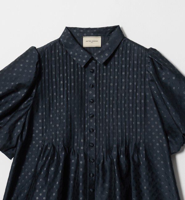 UNITED ARROWS「ドットエンボス ピンタック ブラウス ‐ウォッシャブル‐」|シャツ・ブラウス|