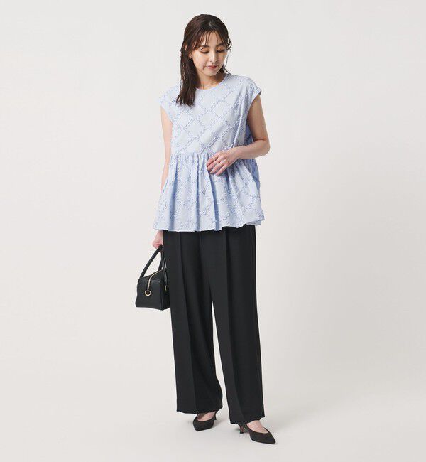 UNITED ARROWS「ポリエステル 2タック ワイドパンツ ‐吸水速乾 帯電防止 接触冷感‐」|スラックス|