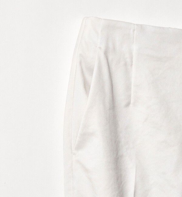 UNITED ARROWS「シャイニー スリム パンツ OFF WHITE ‐ストレッチ ウォッシャブル‐」|スラックス|