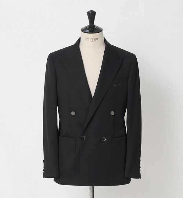 UNITED ARROWS「ギャバジン ダブル 4ボタン ブレザー SーMODEL」|テーラードジャケット|