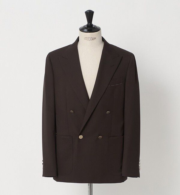 UNITED ARROWS「ギャバジン ダブル 4ボタン ブレザー SーMODEL」|テーラードジャケット|