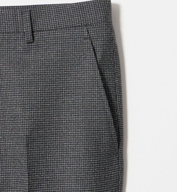 UNITED ARROWS「ハウンドトゥース フレア ノープリーツ スラックス ヨコストレッチ」|スーツ|