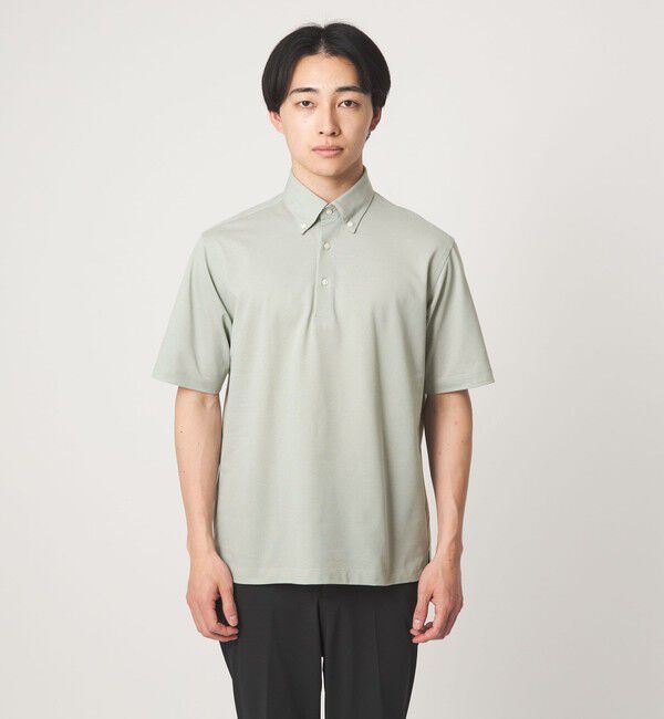 UNITED ARROWS green label relaxing「DUADRY clean バーズアイ ボタンダウン ビズポロ ポロシャツ -吸水速乾・抗菌-」|ポロシャツ|