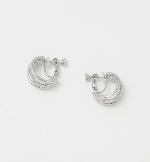 UNITED ARROWS green label relaxing「ラインミックス フープイヤリング」|イヤリング|