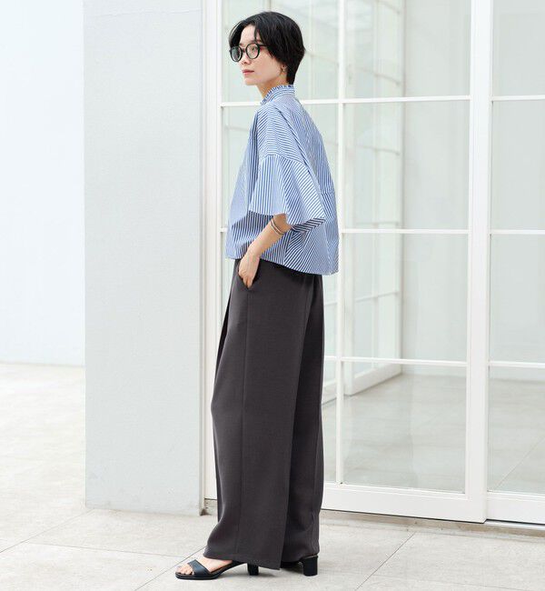 UNITED ARROWS green label relaxing「フレアスリーブ ブラウス 接触冷感」|シャツ・ブラウス|