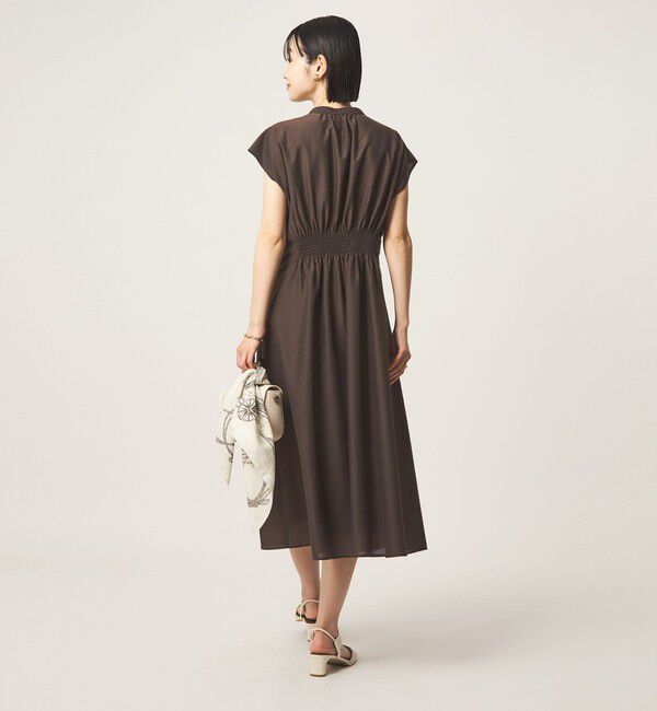 UNITED ARROWS green label relaxing「シアー タック フレア フレンチスリーブ ワンピース」|ワンピース|