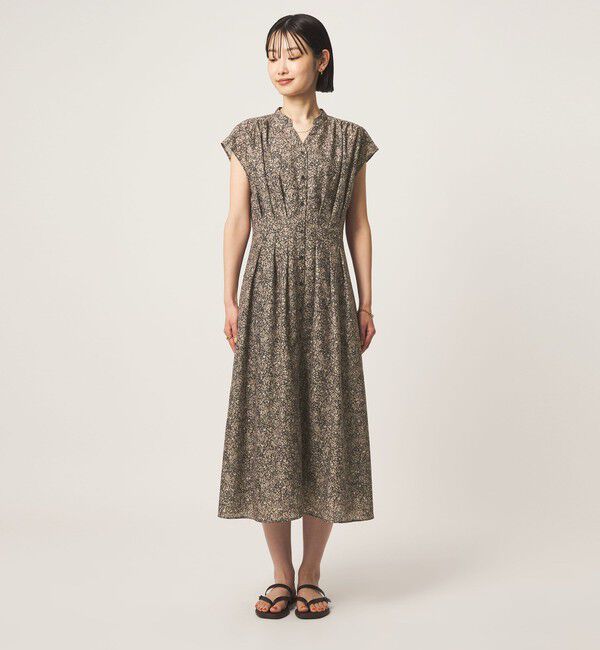 UNITED ARROWS green label relaxing「シアー タック フレア フレンチスリーブ ワンピース」|ワンピース|