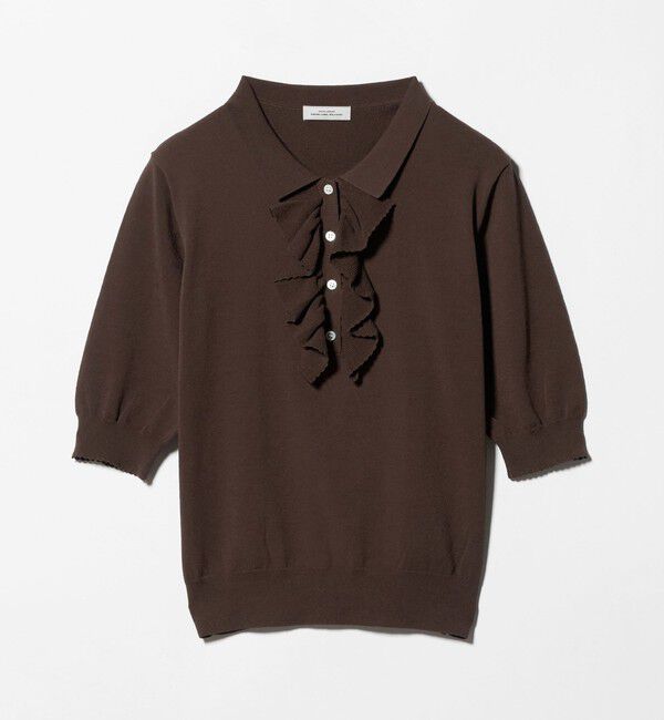 UNITED ARROWS green label relaxing「フリル ポロニット」|ニット・セーター|