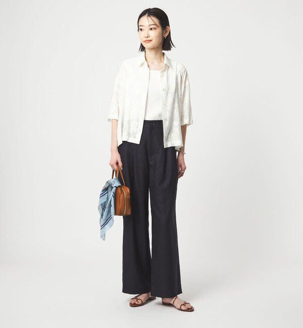 UNITED ARROWS green label relaxing「カット ジャガード ショートスリーブ シャツ」|シャツ・ブラウス|