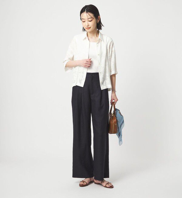 UNITED ARROWS green label relaxing「カット ジャガード ショートスリーブ シャツ」|シャツ・ブラウス|