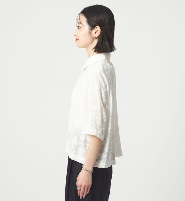 UNITED ARROWS green label relaxing「カット ジャガード ショートスリーブ シャツ」|シャツ・ブラウス|